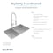 Elkay 18 Gauge SS 31-1/2" x 18-1/2" x 9" 40/60 Double Bowl Undermount Sink and Faucet Kit w/ Drain ECTRU32179LTFCC - alternate 5